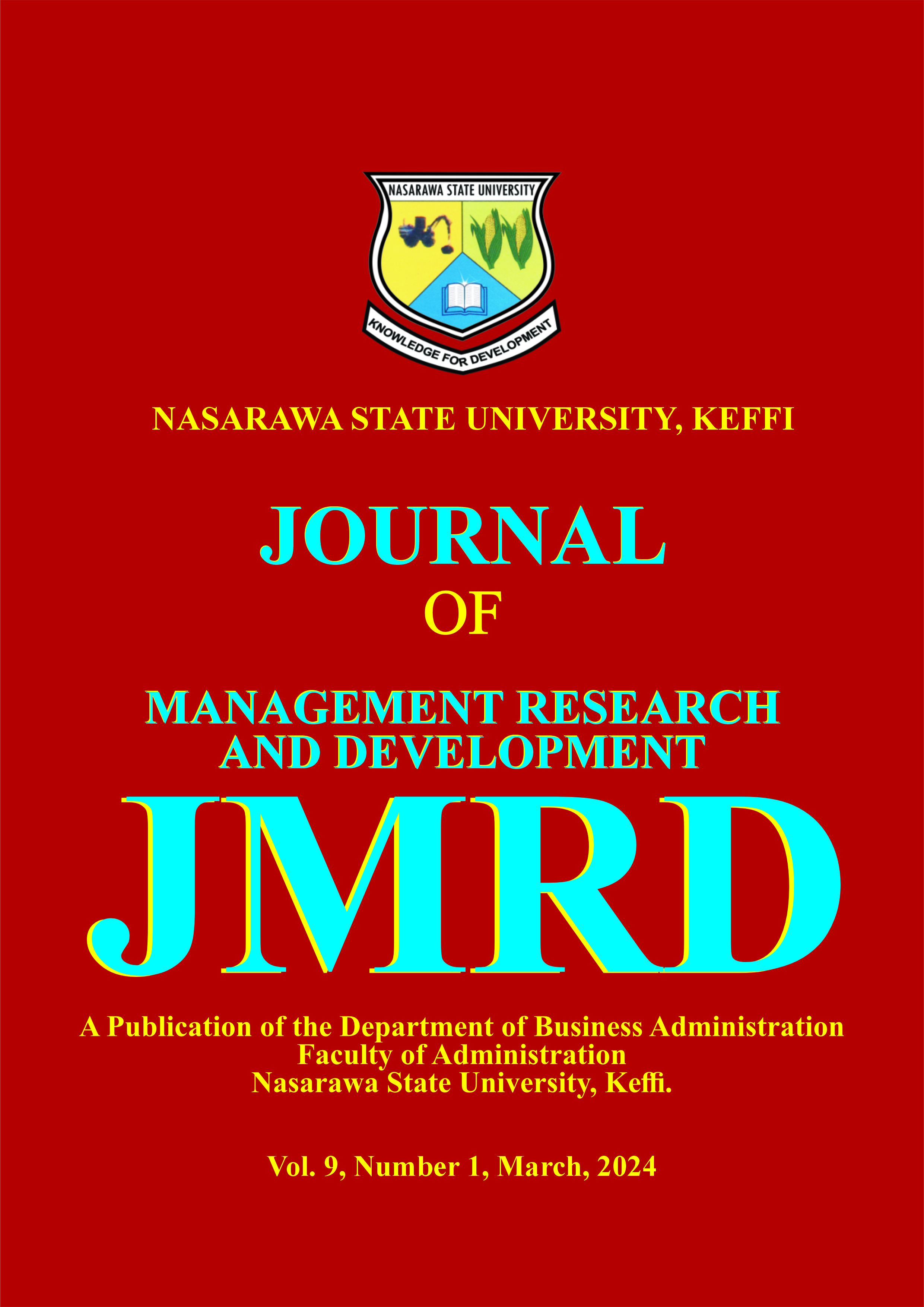 EFFECT OF MANAGERIAL EFFECTIVENESS ON THE PERFORMANCE OF MEDIUM SCALE MANUFACTURING FIRMS IN NORTH CENTRAL NIGERIA